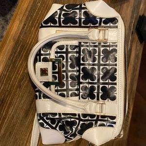 LIZ CLAIBORNE NEW YORK  Satchel Purse Canvas Detachable Shoulder Strap Medium